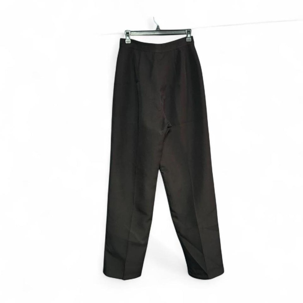 Vintage 90s Black Trousers Women's Size 8 Larry Levine Sport High Rise Pleated - Picture 4 of 7